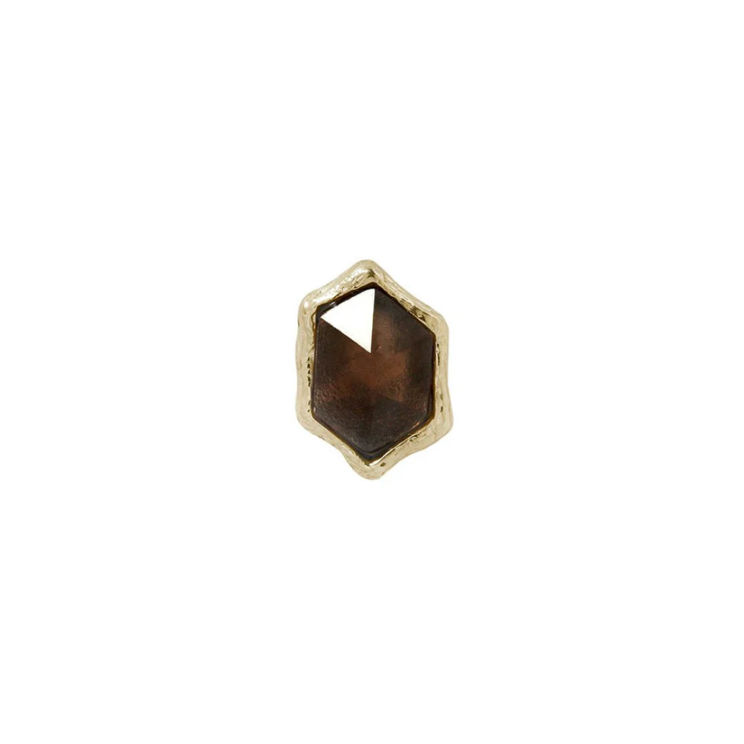 Pump Up The Volume - Smoky Quartz - Gold Threadless End