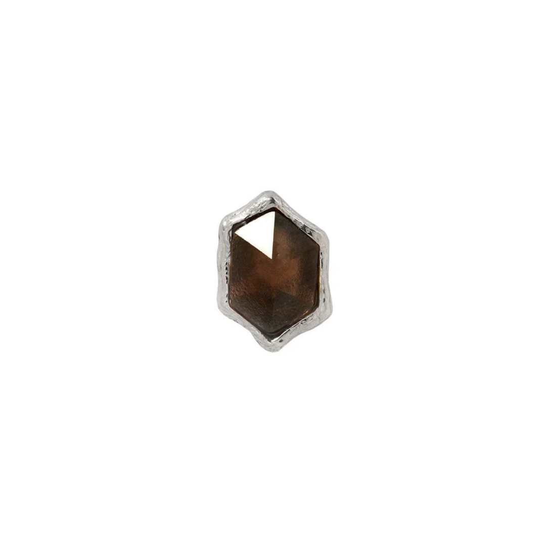 Pump Up The Volume - Smoky Quartz - Gold Threadless End