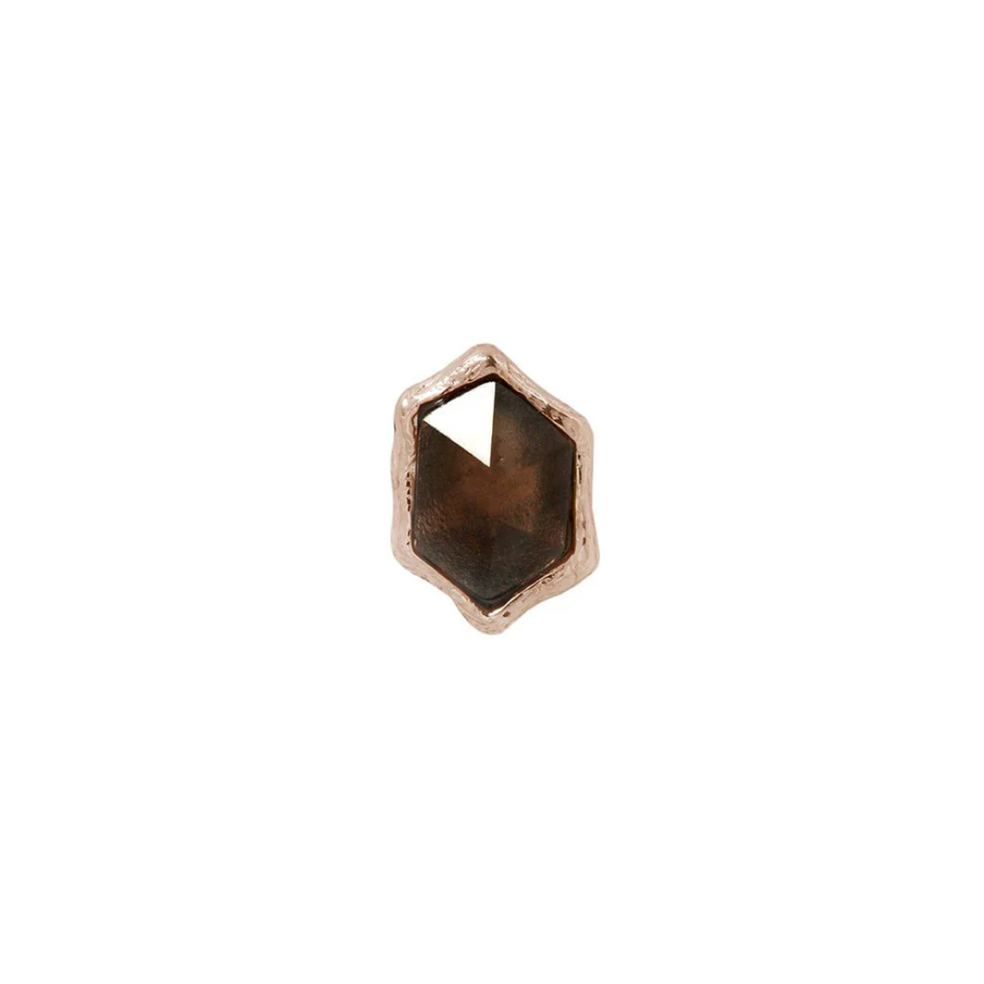 Pump Up The Volume - Smoky Quartz - Gold Threadless End