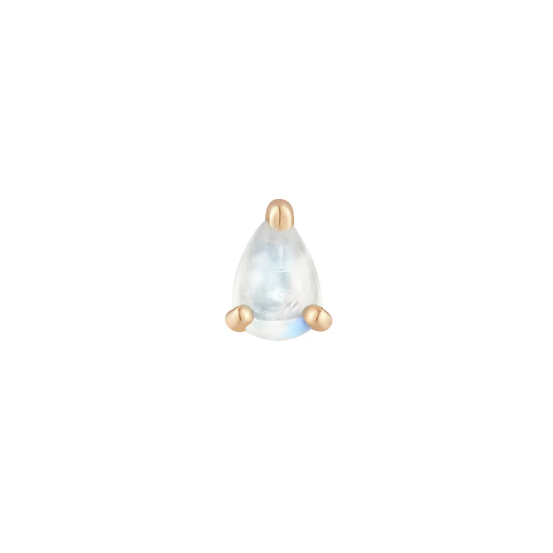 Rainbow Moonstone Pear - Threadless End