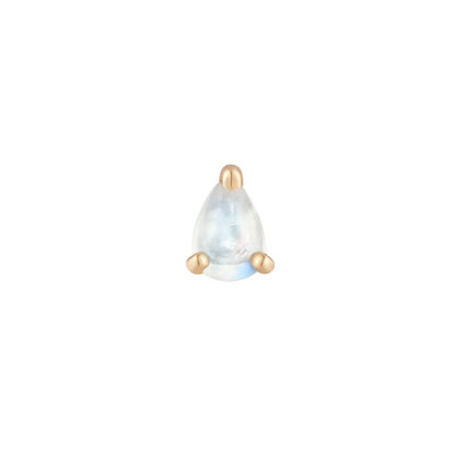 Rainbow Moonstone Pear Threadless End