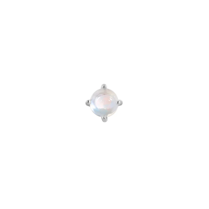 Rainbow Moonstone Prong Threadless End