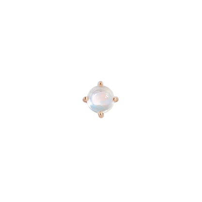 Rainbow Moonstone Prong Threadless End