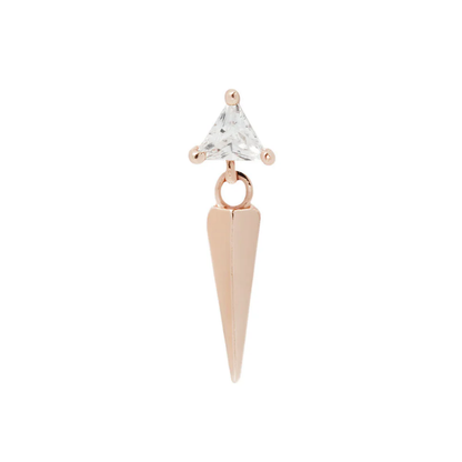 Saint CZ & Dangle Threadless End