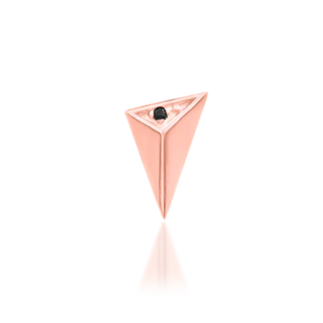 Shelley - Black CZ Threadless End