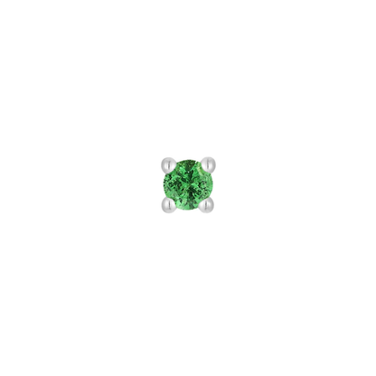 Tsavorite Prong Threadless End