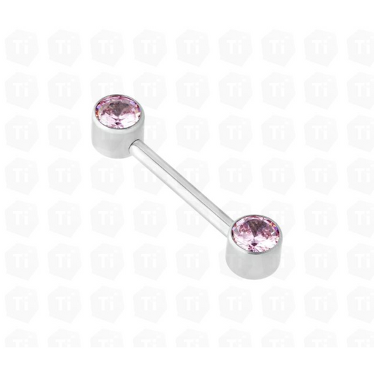 Rose CZ Nipple Bar