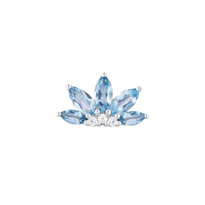 Valentina London Blue Topaz & CZ Threadless End