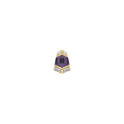 Vera Amethyst Threadless End