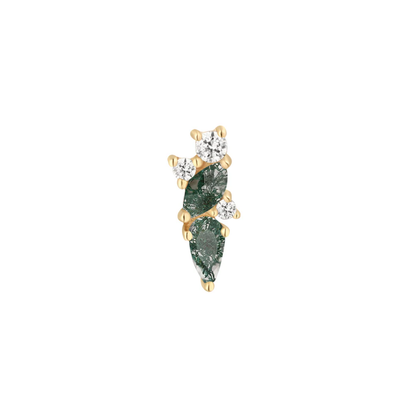 Visionary Moss Agate Threadless End