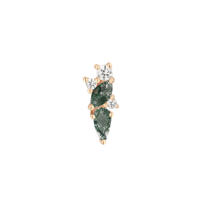 Visionary Moss Agate Threadless End