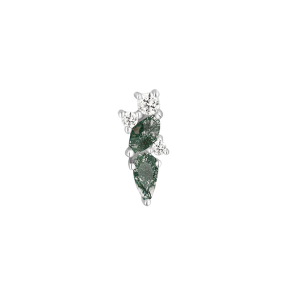 Visionary Moss Agate Threadless End