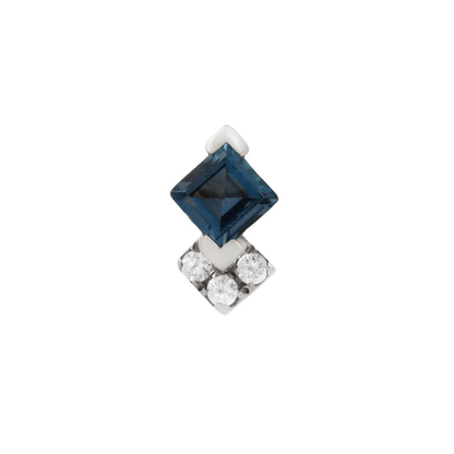 Vivienne London Blue Topaz Threadless End