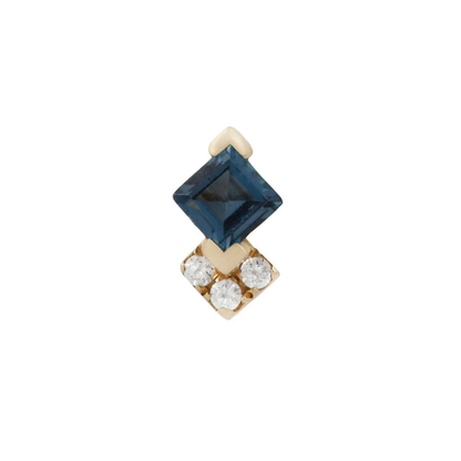 Vivienne London Blue Topaz Threadless End