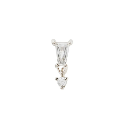 Yves CZ & Dangle Gold Threadless End