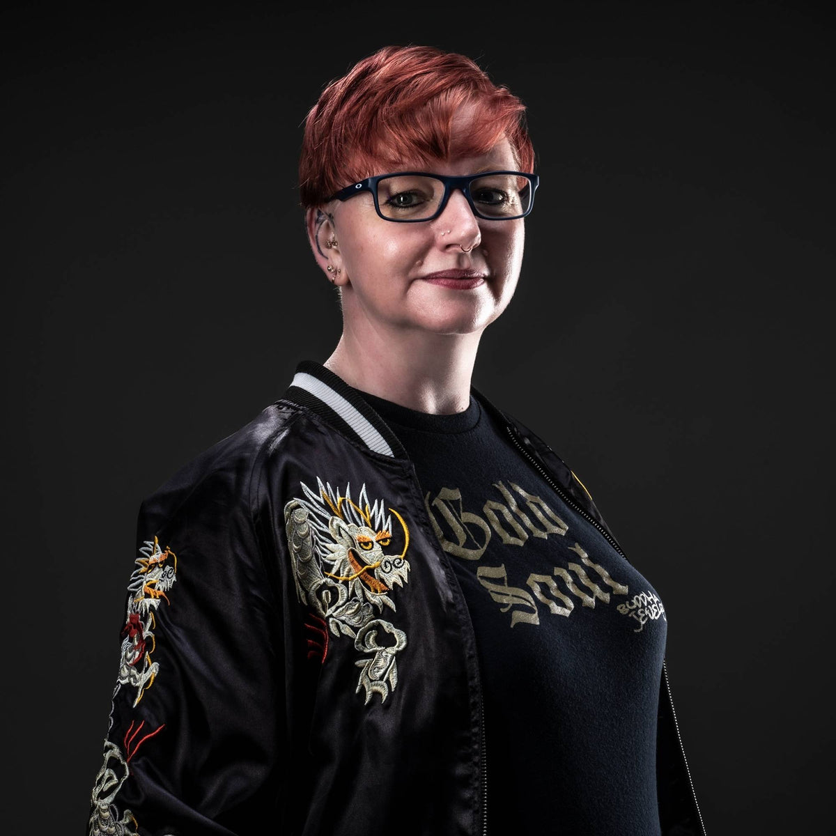 Yvonne, the owner and professional body piercer at Artmageddon Piercing Studio in Macclesfield, Cheshire.
