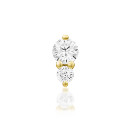 Elegant simplicity redefined—two dazzling cubic zirconia stones.

Measured at 3mm x 6mm. Available in 14k Yellow, White and Rose Gold.