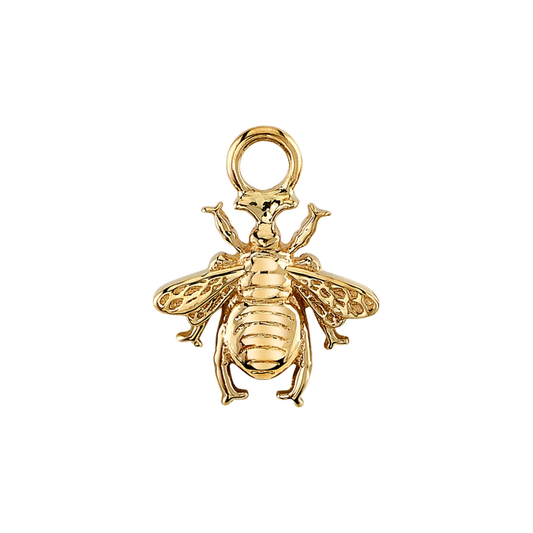 BVLA 7mm gold bumblebee charm with detailed wings and body