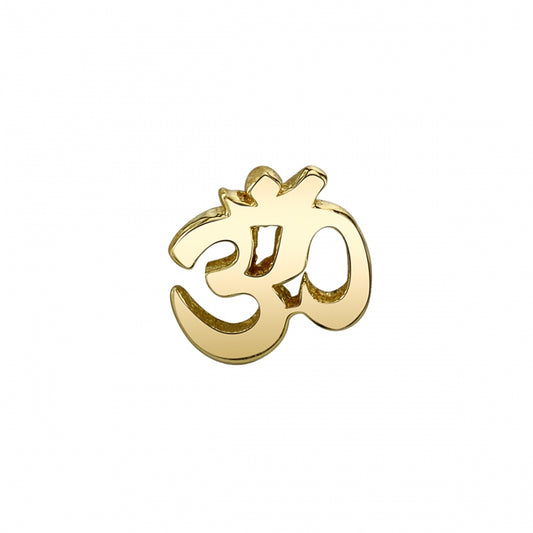 BVLA Om end in 14k yellow gold with a polished openwork symbolic design.