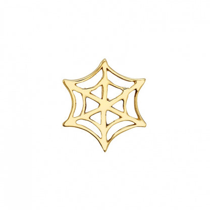 BVLA Spiderweb end in 14k yellow gold with an openwork web design.