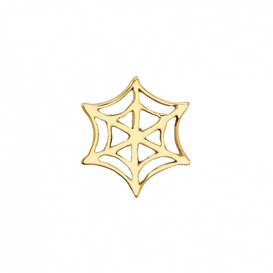 BVLA Spiderweb end in 14k yellow gold with an openwork web design.