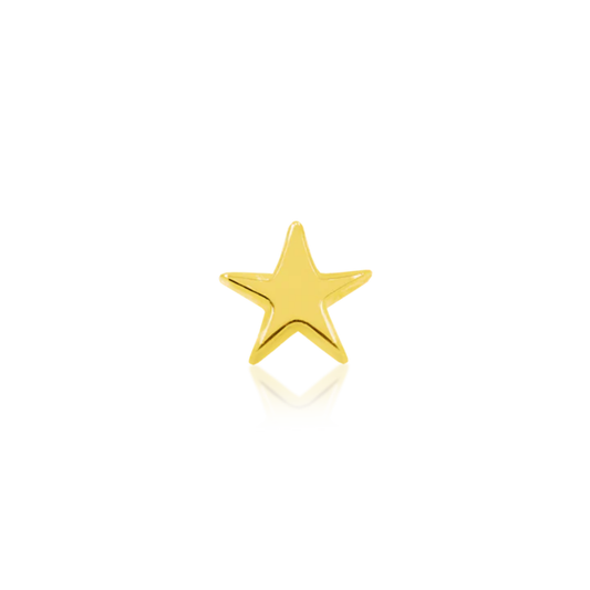 Junipurr 14k gold five point star threadless end available in yellow white and rose gold
