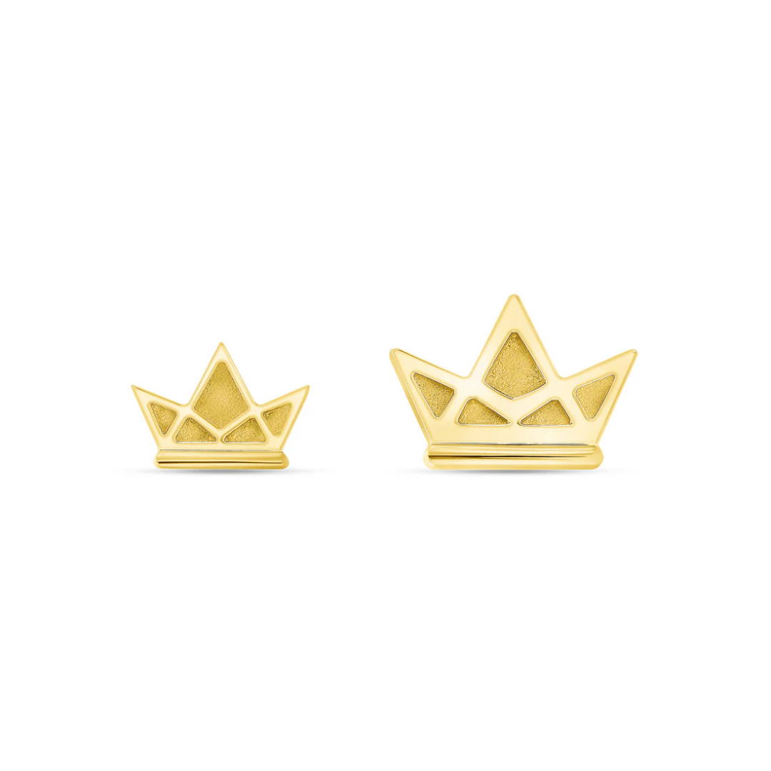gold norvoch crown trim piercing end with geometric openwork and a textured inner surface