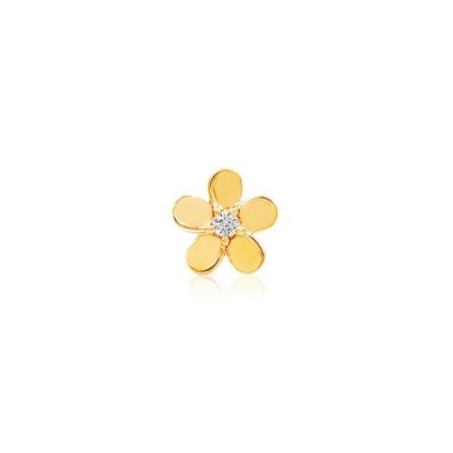 14k Flower with CZ Centre
