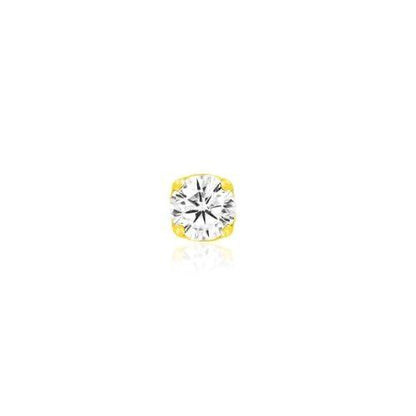 14k Gold Prong Set CZ
