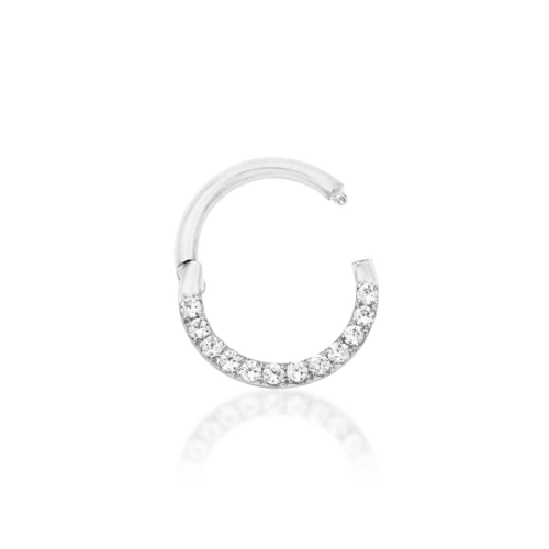 Cubic Zirconia Clicker Ring