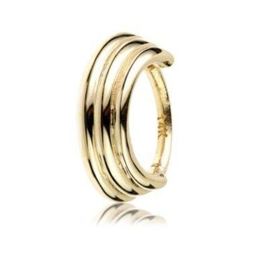 GOLD GRADUATED STACKED HINGE RING