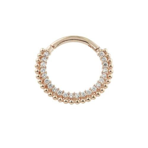 GOLD PAVÉ GEM BALL DAITH SEPTUM RING