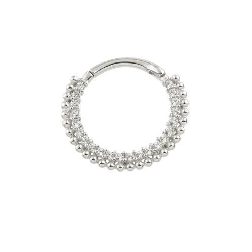 GOLD PAVÉ GEM BALL DAITH SEPTUM RING