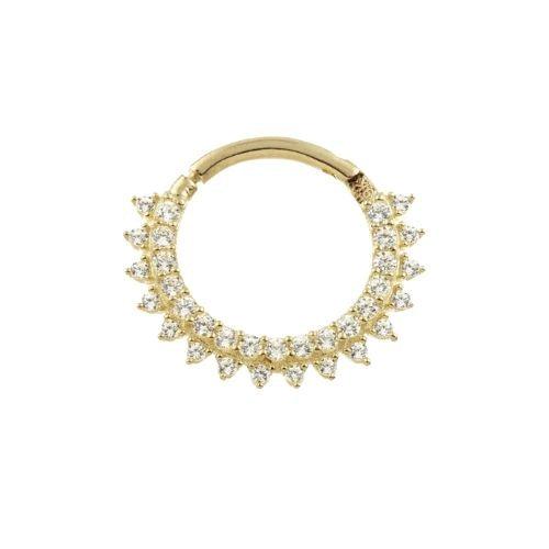 GOLD PAVÉ GEM DAITH SEPTUM RING