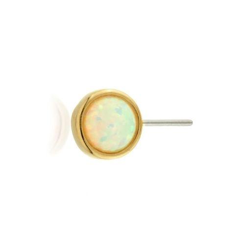 THREADLESS GOLD FRONT FACING BEZEL OPAL PIN ATTACHMENT