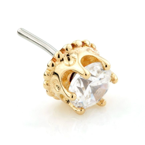 14ct Gold Crowned Gem
